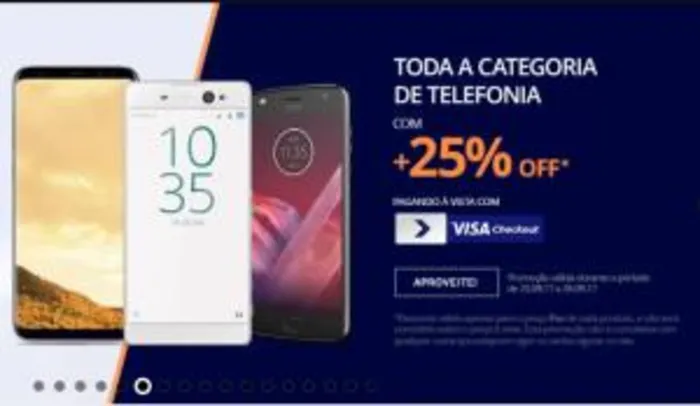 [Visa Checkout] 25% OFF em telefonia na Saraiva