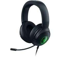 Razer Fone de ouvido Kraken V3 X com fio USB para jogos: construção leve - Drivers TriForce 40 mm - microfone cardioide hiperclaro - som surround 7.1