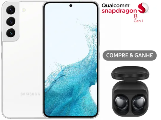 [AME R$ 3899] Smartphone Samsung Galaxy S22 5G 128GB + Galaxy Buds Pro