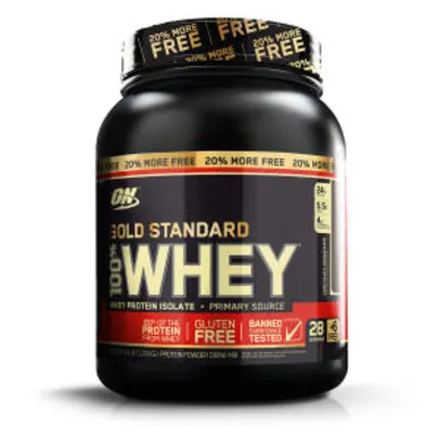 Whey Protein 100% Whey Gold Standard + 20% Grátis 1.09kg - Optimum Nutrition Por R$ 151,99