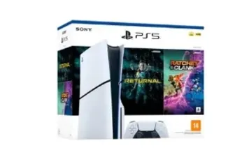 [Com Cashback R$ 2817] Console PlayStation 5 Slim Sony, SSD 1TB, Com Controle Sem Fio DualSense, Branco + 2 Jogos - 1000038899