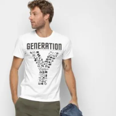 Camiseta Sommer Generation Masculina - Off White R$33