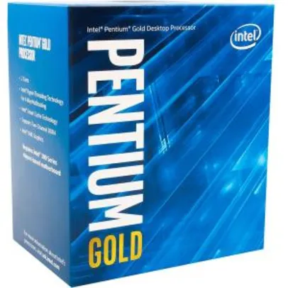 Processador Intel Pentium Gold G5400 Coffee Lake LGA 1151 HD Graphics 610 - R$ 300