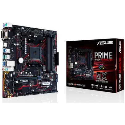 Placa Mãe Asus Prime B450M Gaming/BR, Chipset B450, AMD AM4, mATX, DDR4 R$589