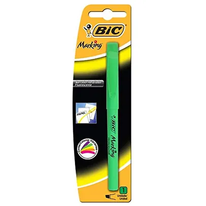 Marcador de Texto Fluorescente BIC Marking, Ponta Chanfrada, 1.5 - 3.5mm, Verde, | R$ 2,45