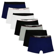 Kit Com 6 Cuecas Boxer Cotton Basic - Polo Match R$30