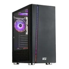 Gabinete Gamer DT3 Sports, Kronos, Mid Tower, RGB, Vidro Temperado, ATX, Black, Sem Fonte, Sem Fan | R$269