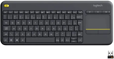 Teclado sem fio Logitech K400 Plus TV com Touchpad Integrado