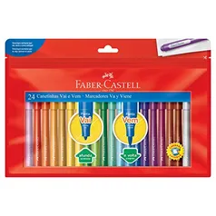 Canetinha Ponta Vai e Vem 24 Cores, Faber-Castell