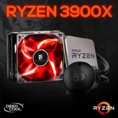 Kit Processador AMD Ryzen 9 3900x 3.8ghz (4.6ghz Turbo), 12 core 24 threads + Water Cooler Gamer Storm Deepcool Maelstrom 120T