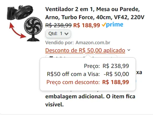 Imagem na descrição da promoção