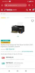 Multifuncional Tanque de Tinta Epson EcoTank L3110