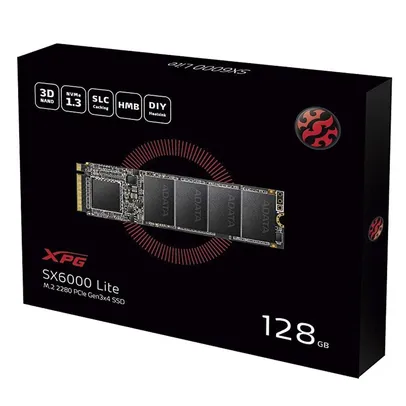 SSD Adata XPG SX6000 Lite, 128GB, M.2 NVMe | R$199