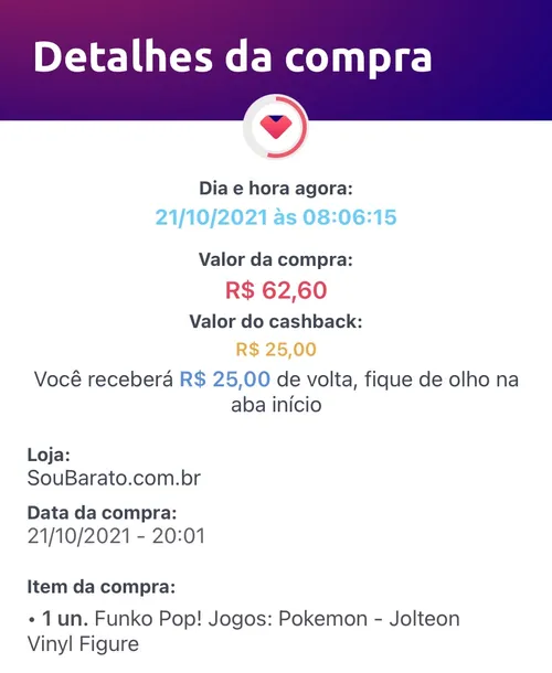 Imagem na descrição da promoção