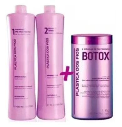 Plastica Dos Fios Kit Escova Progressiva + Botox Control 1 Kg R$ 39