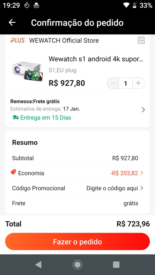 Imagem na descrição da promoção