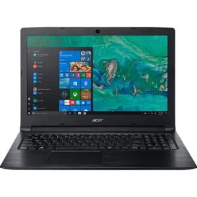 Notebook Acer Intel Core i3-8130U 4GB 1TB Tela 15.6" Windows 10 A315-53-34Y4 Preto | R$ 1682