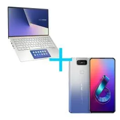 Notebook ASUS ZenBook UX434FAC-A6339T Prata Metálico + Smartphone ASUS ZenFone 6 8GB/256GB | R$8.369