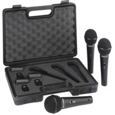 Kit Com 3 Microfones Dinâmicos Ultravoice Xm1800s Behringer | R$355