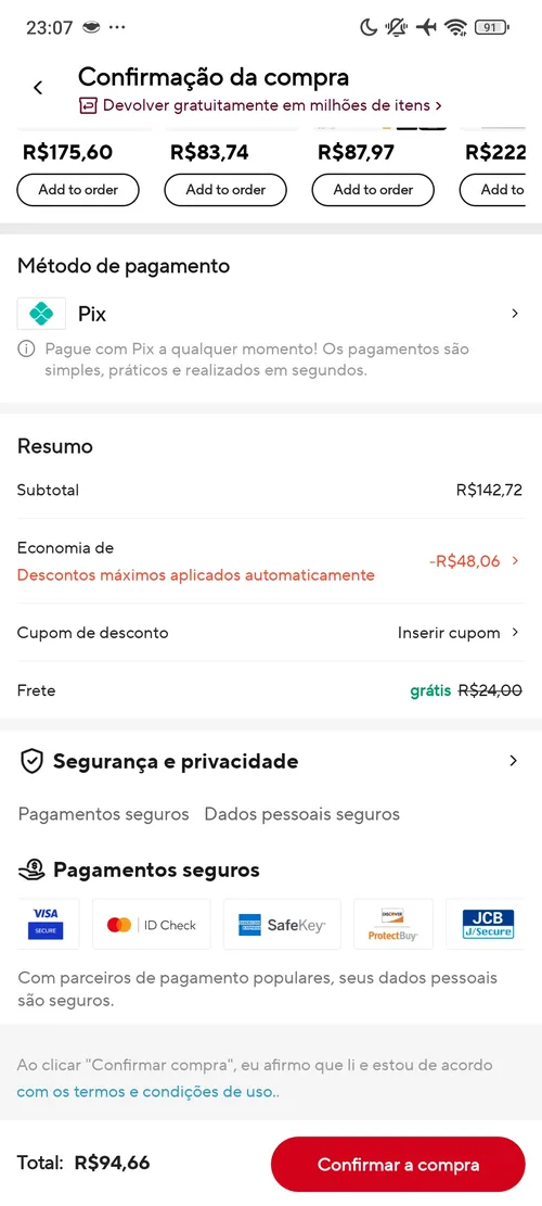 Imagen na descrição da promoção