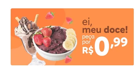 Lista de itens no Ifood por R$ 0,99 