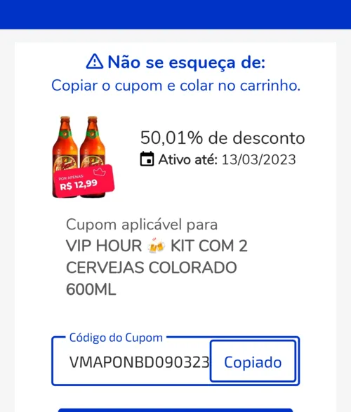 Imagem na descrição da promoção