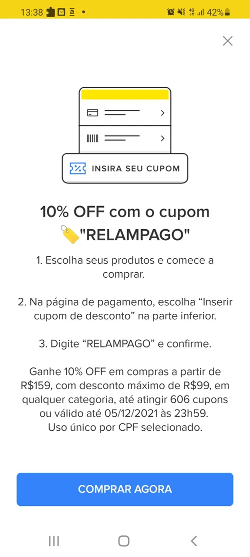 Imagem na descrição da promoção