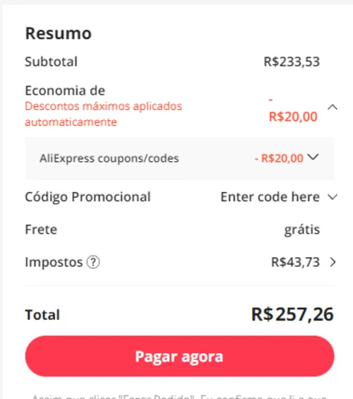 Imagem na descrição da promoção