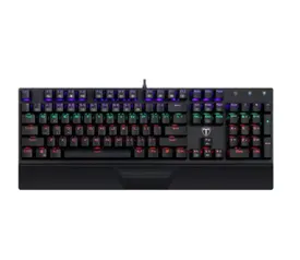 Teclado Gamer Mecânico T-Dagger Destroyer, Switch Blue, Rainbow, Black, ABNT2, T-TGK305-BL