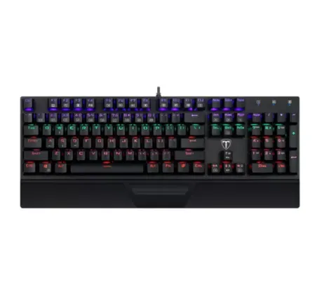 Teclado Gamer Mecânico T-Dagger Destroyer, Switch Blue, Rainbow, Black, ABNT2, T-TGK305-BL