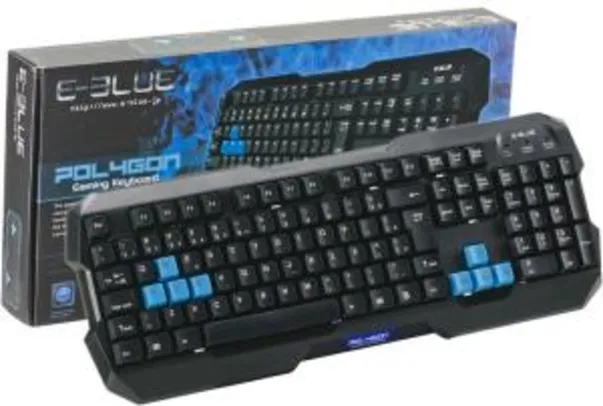 Teclado Gamer E-Blue Polygon Teclas Coloridas - R$68