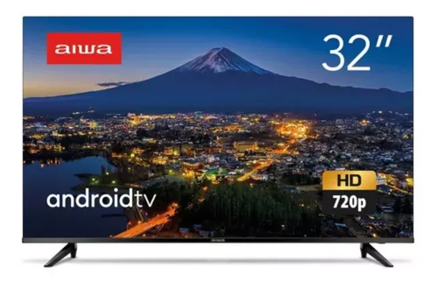 Smart Tv 32'' Android Dolby Aws-tv-32-bl-02-a Aiwa Bivolt