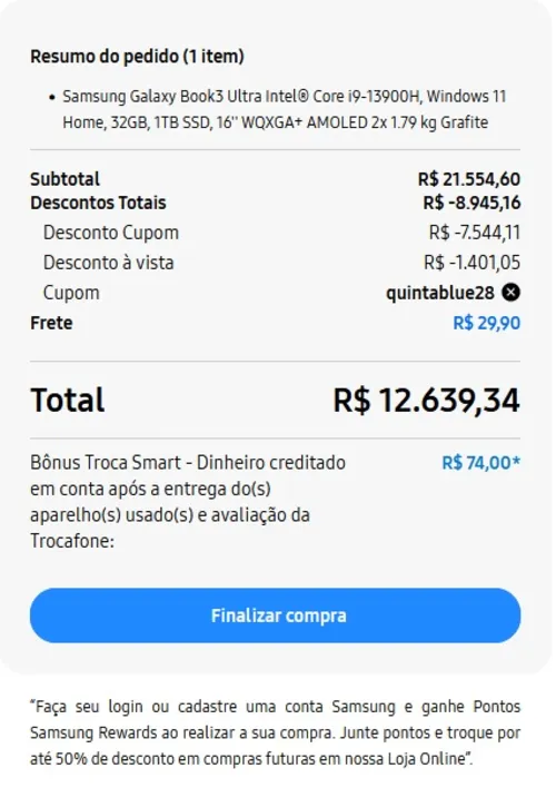 Imagem na descrição da promoção