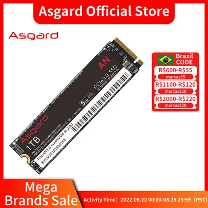 [NOVOS USUÁRIOS + CUPOM] Nvme Asgard An3.0 M.2 de 1 Terabyte 