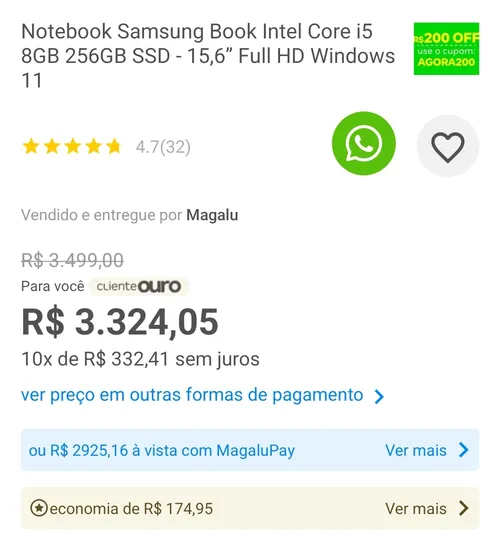 Imagem na descrição da promoção