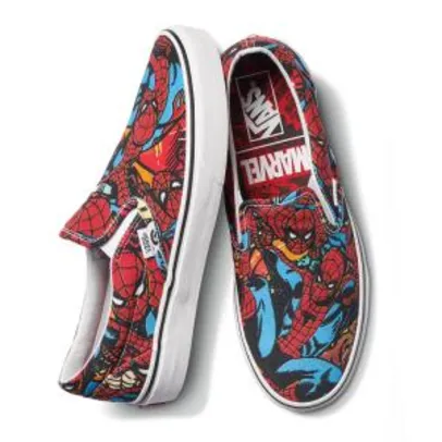 Tênis Vans X Marvel Classic Slide-On Spider-Man - R$153