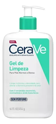 Gel De Limpeza Facial Para Pele Normal A Oleosa 454ml Cerave