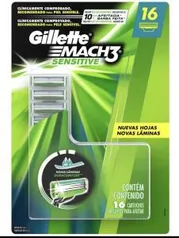 Carga Gillete Mach 3 Sensitive 16 cargas | R$67