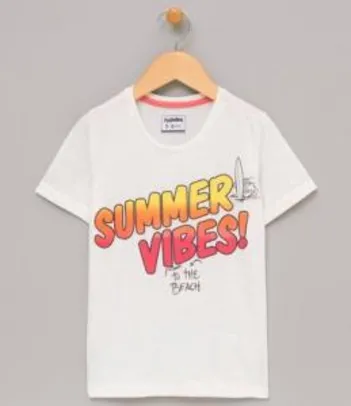 Camiseta infantil com estampa summer vibes | R$10