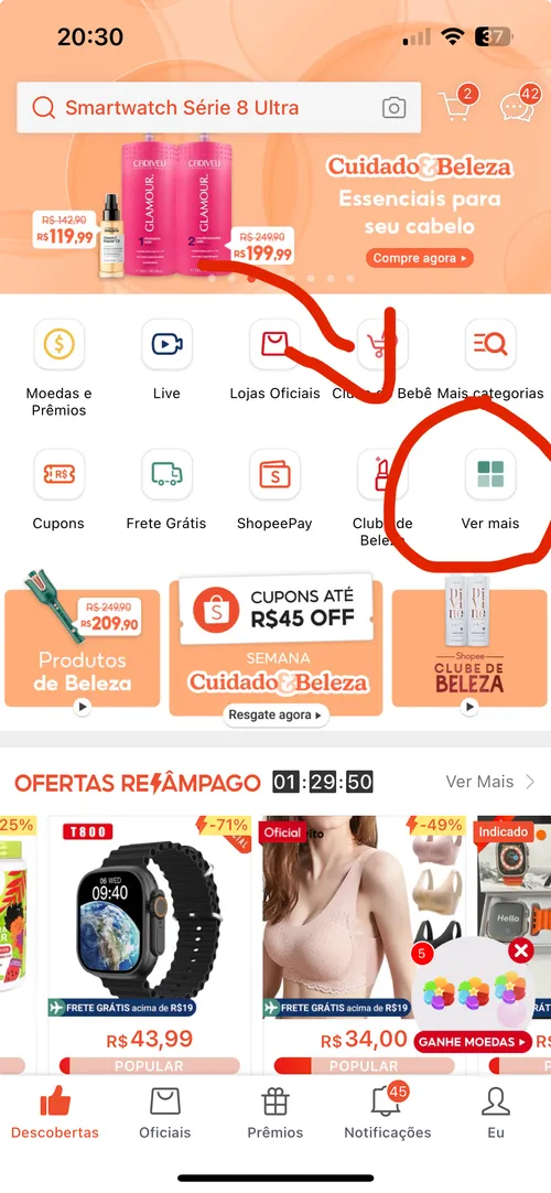 Imagem na descrição da promoção