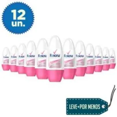 [Insinuante] Leve Mais Pague Menos: 12 Desodorantes Roll On Rexona Powder Feminino 50ml - R$68