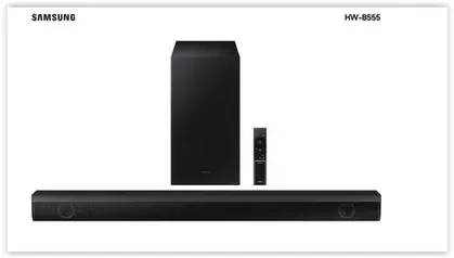 Soundbar Samsung HWB555, 2.1 Canais Wireless, Dolby Digital 2.0, Modo Game, Multiconexão por Bluetooth