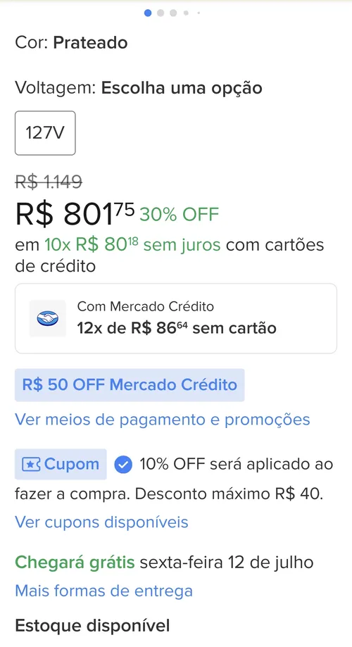 Imagen na descrição da promoção