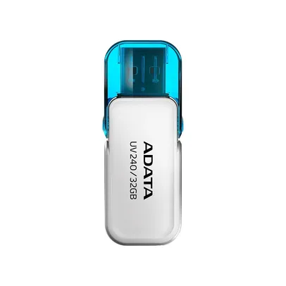 Pen Drive 64GB Adata UV240, USB 2.0, Branco - AUV240-64G-RWH