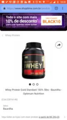 100% Gold Standard 5lbs (2,3kg) - Optimum Nutrition - 251,00 - Frete grátis (até pro norte!)