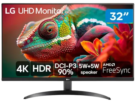 Monitor LG UHD 4K 4ms 60Hz 32UR500-B 32" 2 HDMI