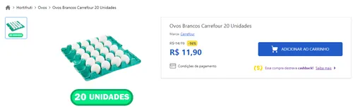 Imagem na descrição da promoção