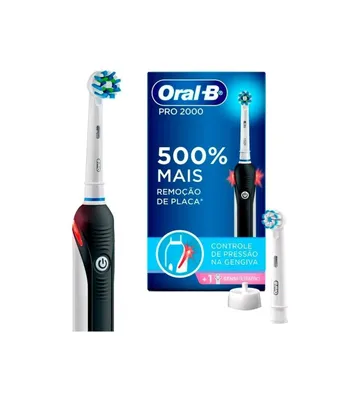 [MAGALUPAY] Escova de Dente Elétrica Recarregável Oral-B - Pro 2000 2 Refis | R$202