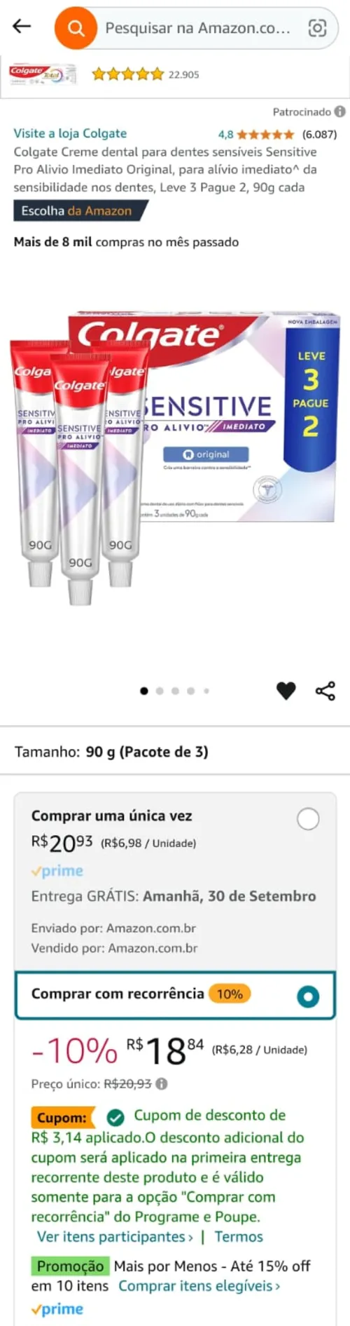 Imagem na descrição da promoção