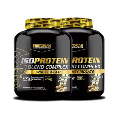 Kit 2x Whey Protein Isolado Iso Blend Complex 2Kg - Pretorian